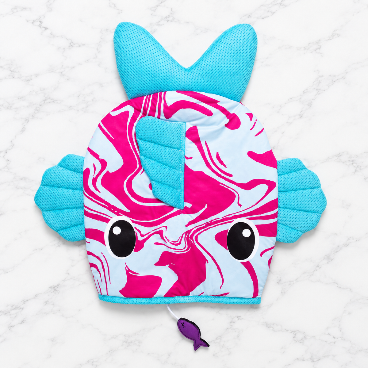 Quirky Kitty Fish Cooling Mat — hero marble