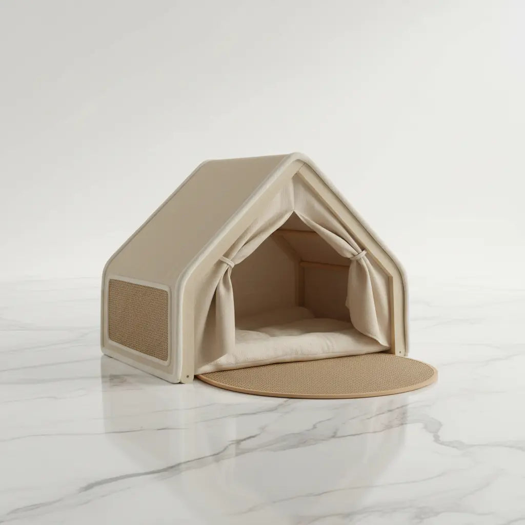 The Koda Pod tent-style cat hideaway with an open entrance