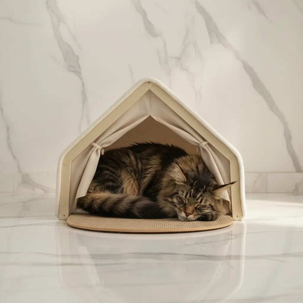 The Koda Pod tent-style cat hideaway with an open entrance