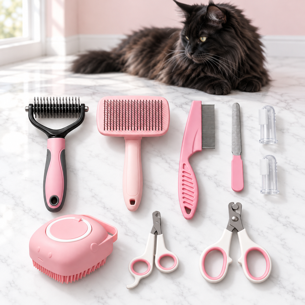Maine Coon Grooming Set | Cat Brush & Comb – The Cashmere Comb