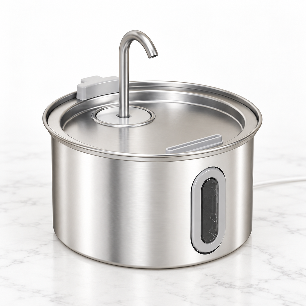 Large Cat Water Fountain 2.5L – Stainless Steel