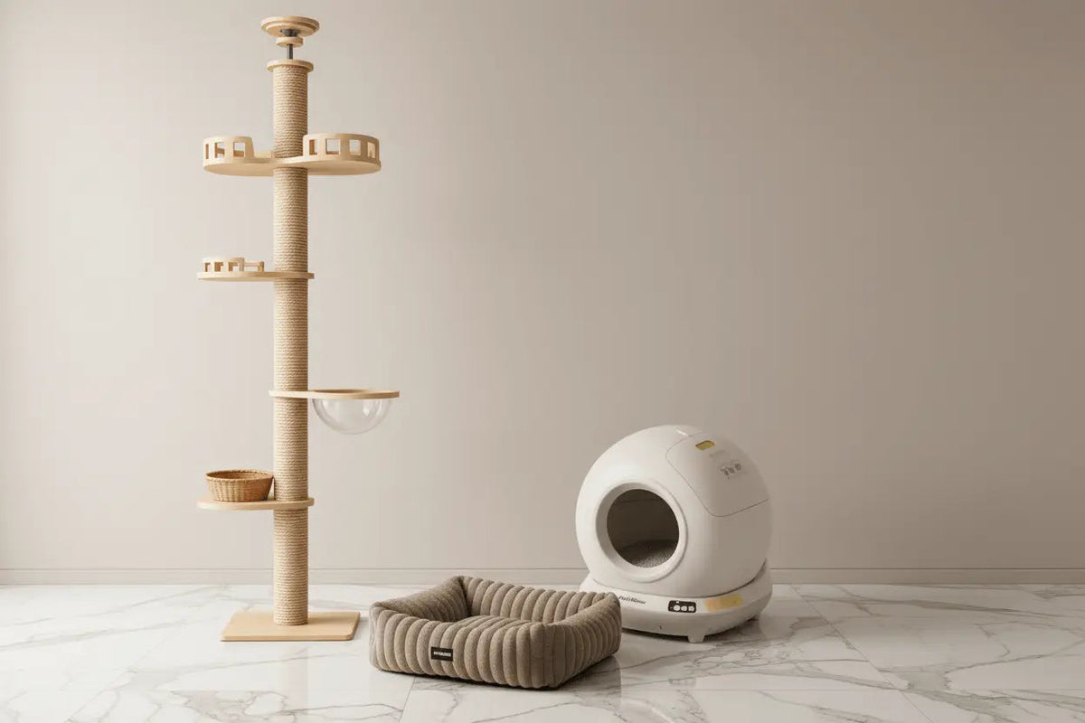 The Sovereign Suite — Floor-to-Ceiling Tower, Litter Tray & Luxury Bed