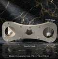The Paw-villian figure-8 wooden cat scratcher and play board with peek-through holes