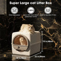 The Dome extra-large enclosed cat litter box in white with transparent front door