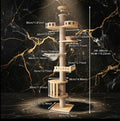 The Feline Sovereign Spire floor-to-ceiling adjustable cat tower with sisal platforms and condo