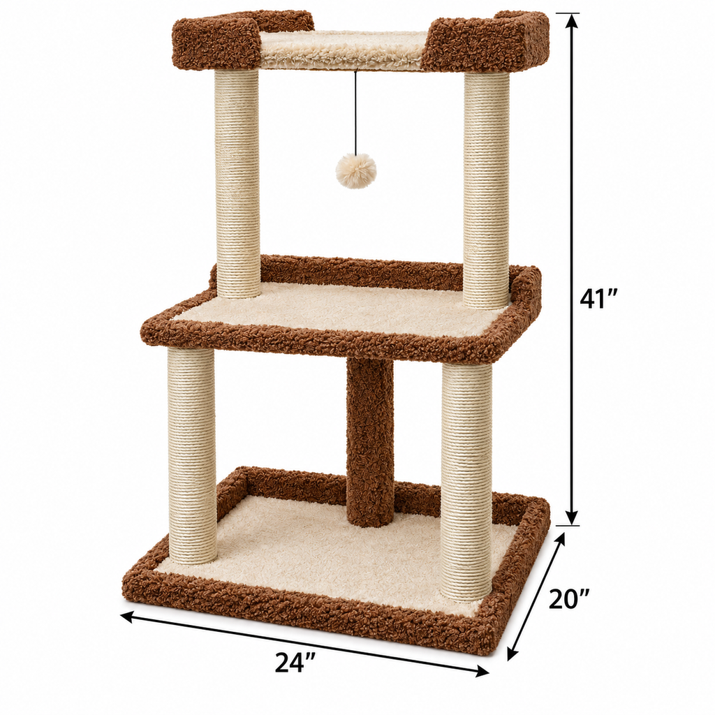 Armarkat B4120 Coffee Brown — dimensions inches