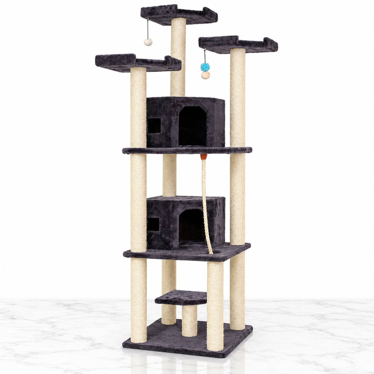 Armarkat A8202 82-inch Cat Tree, Dark Charcoal — hero marble