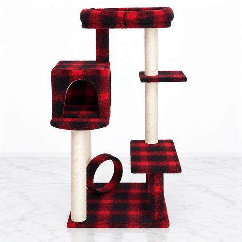 Armarkat B5008 Cat Tree, Scotch Plaid — hero marble