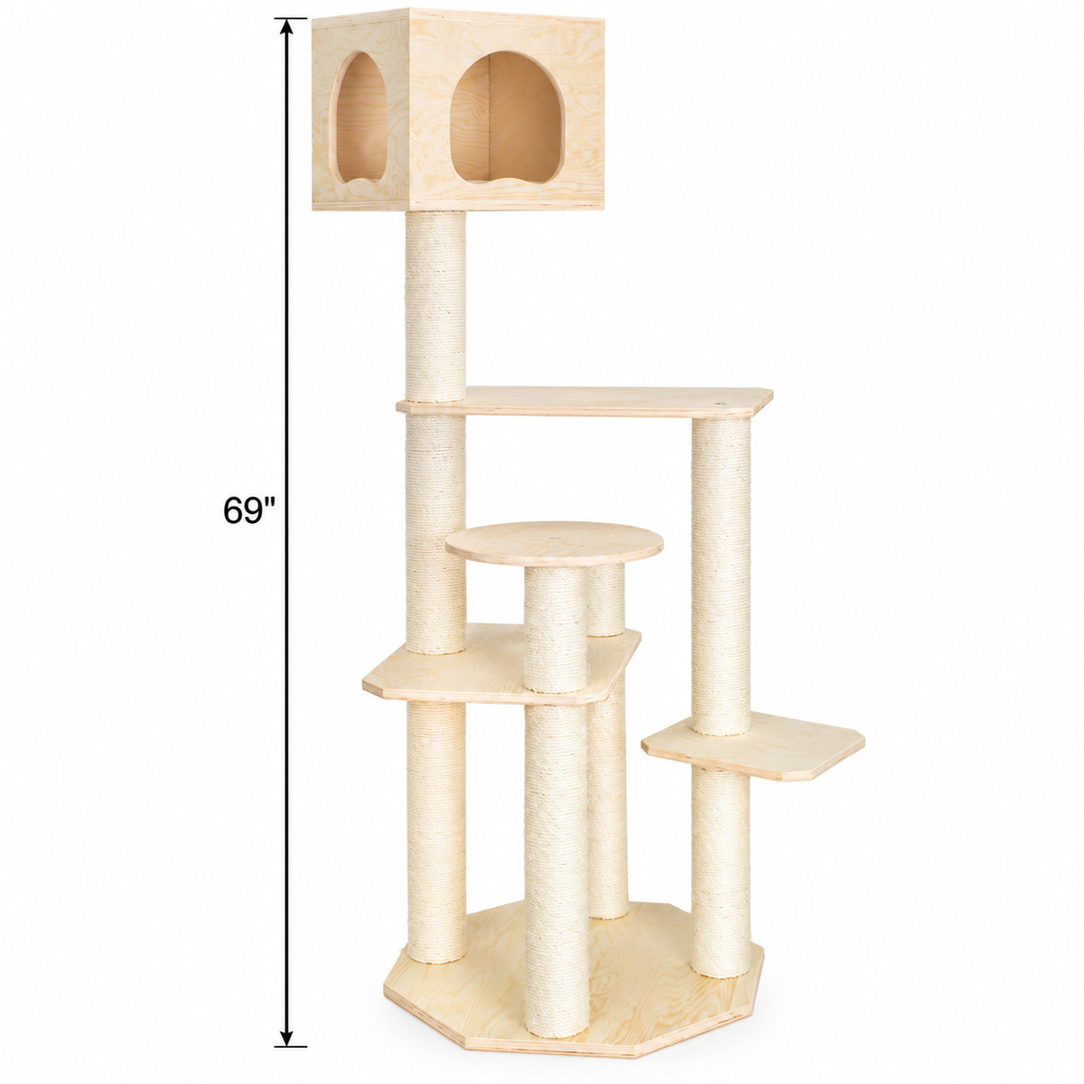 Armarkat S6905 69-inch Pine Cat Tree — dimensions inches