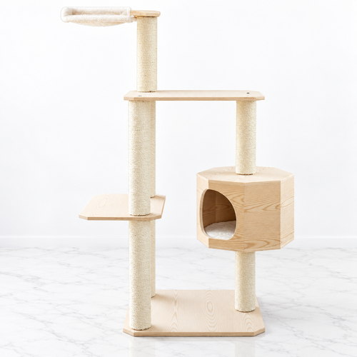Armarkat Premium Wood Cat Tree S5402 — hero marble