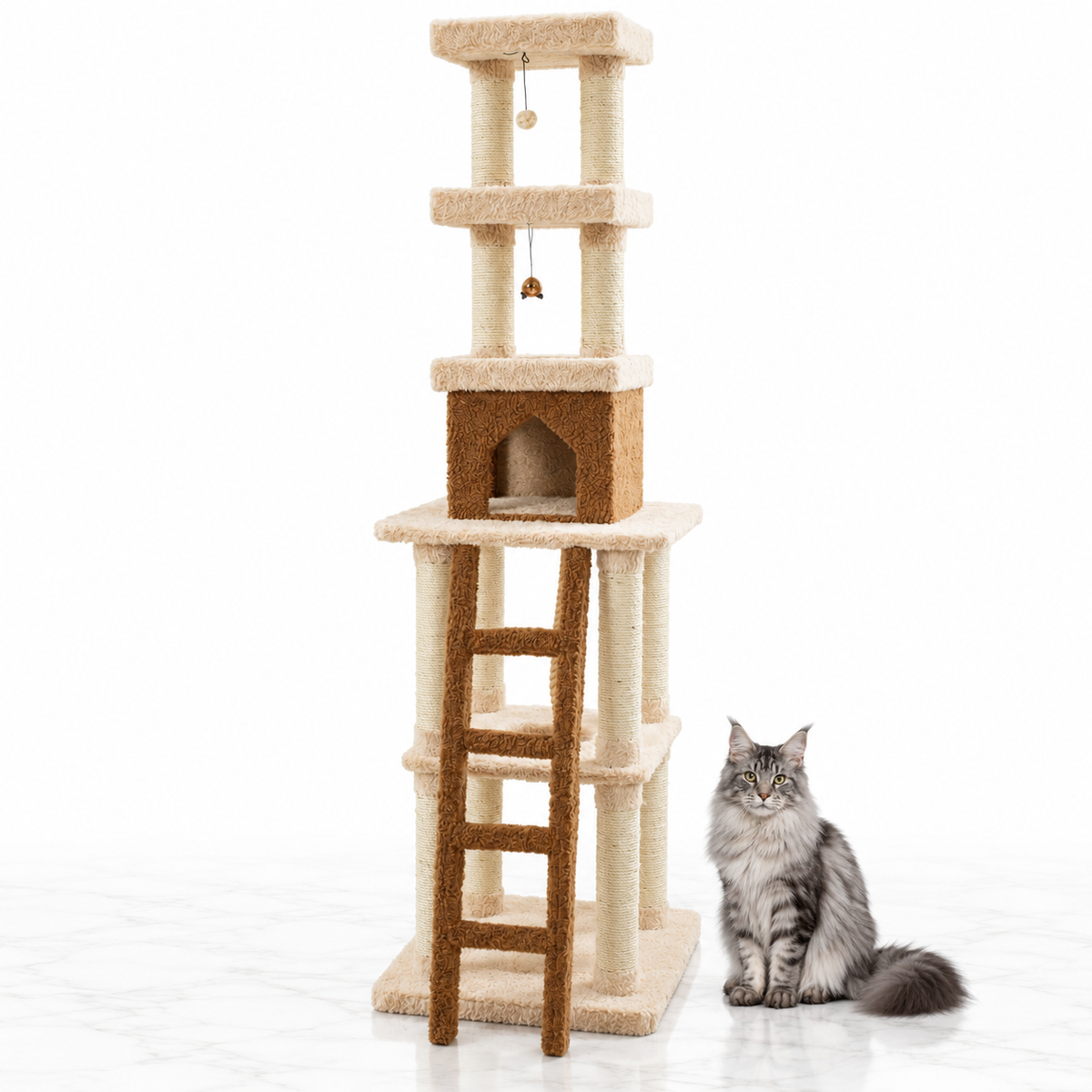 Armarkat X8303 84-inch Premium Cat Tree, Beige — maine coon silver
