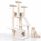 Armarkat B8201 82-inch Classic Cat Tree, Ivory — maine coon cream