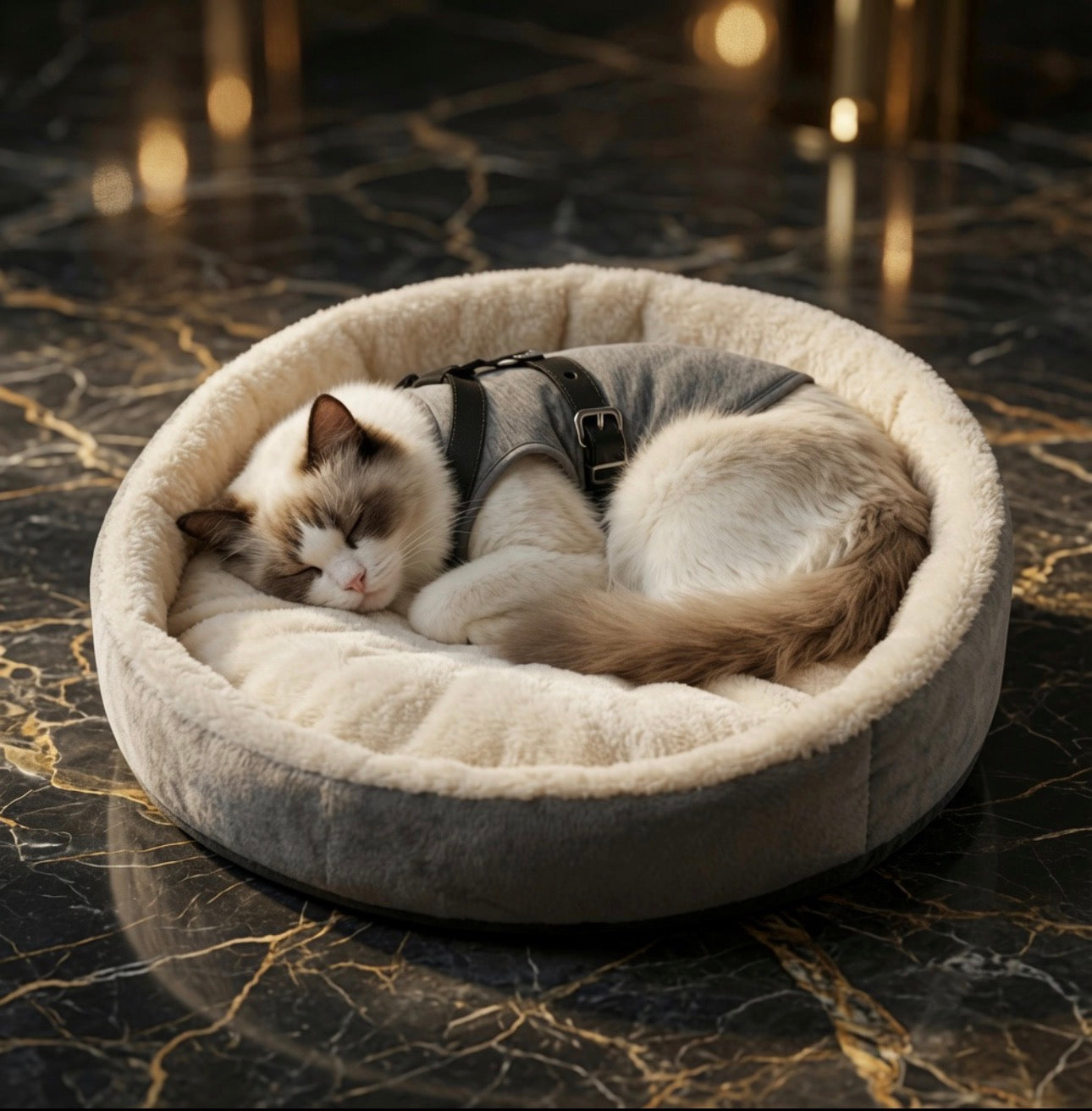 The Tufted Collar luxury velvet breakaway cat collar for Maine Coons