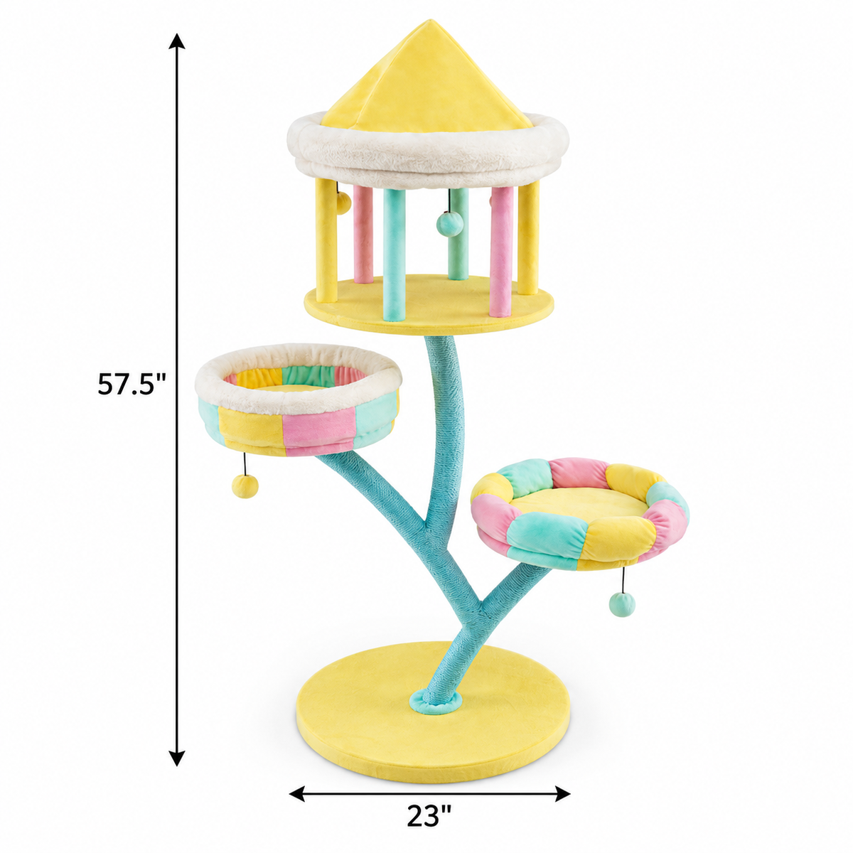 Costway Multi-Layer Cat Tree PV10161 Color — dimensions inches