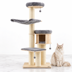 Costway PS7478 gray cat tree — maine coon cream