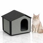 Self-Warming Outdoor Kitty House, Gray — maine coon cream