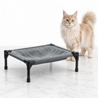 K&H Elevated Hammock Cat Bed — maine coon cream
