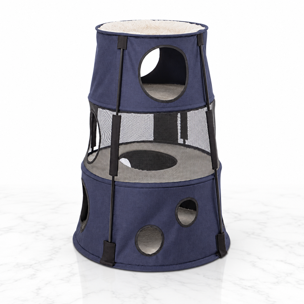 Kitty Tower, Three Story, Dark Denim — hero marble
