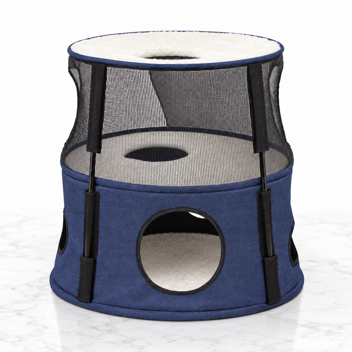 K&H Kitty Tower — 2 Story / Dark Denim — product hero