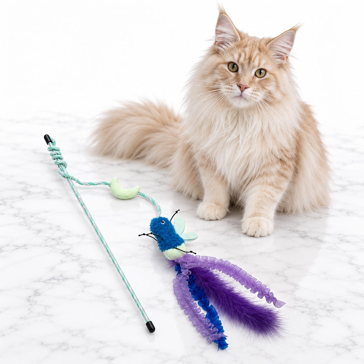 Quirky Kitty Firefly Wand — maine coon cream