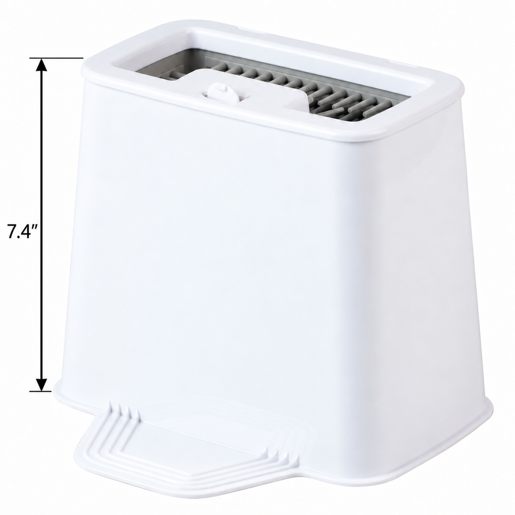 PetFusion 2-in-1 Universal Litter Scoop Holder, White — dimensions inches