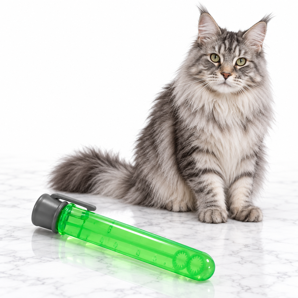 Pet Qwerks Catnip IncrediBubbles for Cats — maine coon silver