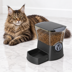 Nano Click Manual Pet Feeder, Black — maine coon brown