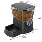 Nano Click Manual Pet Feeder, Black — dimensions inches