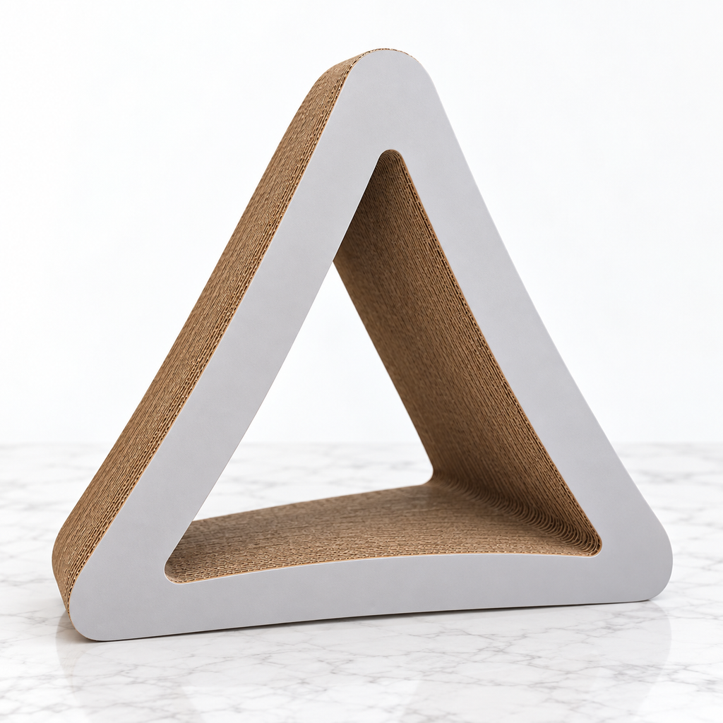 PetFusion 3-Sided Vertical Cat Scratching Post Warm Gray Large — hero marble