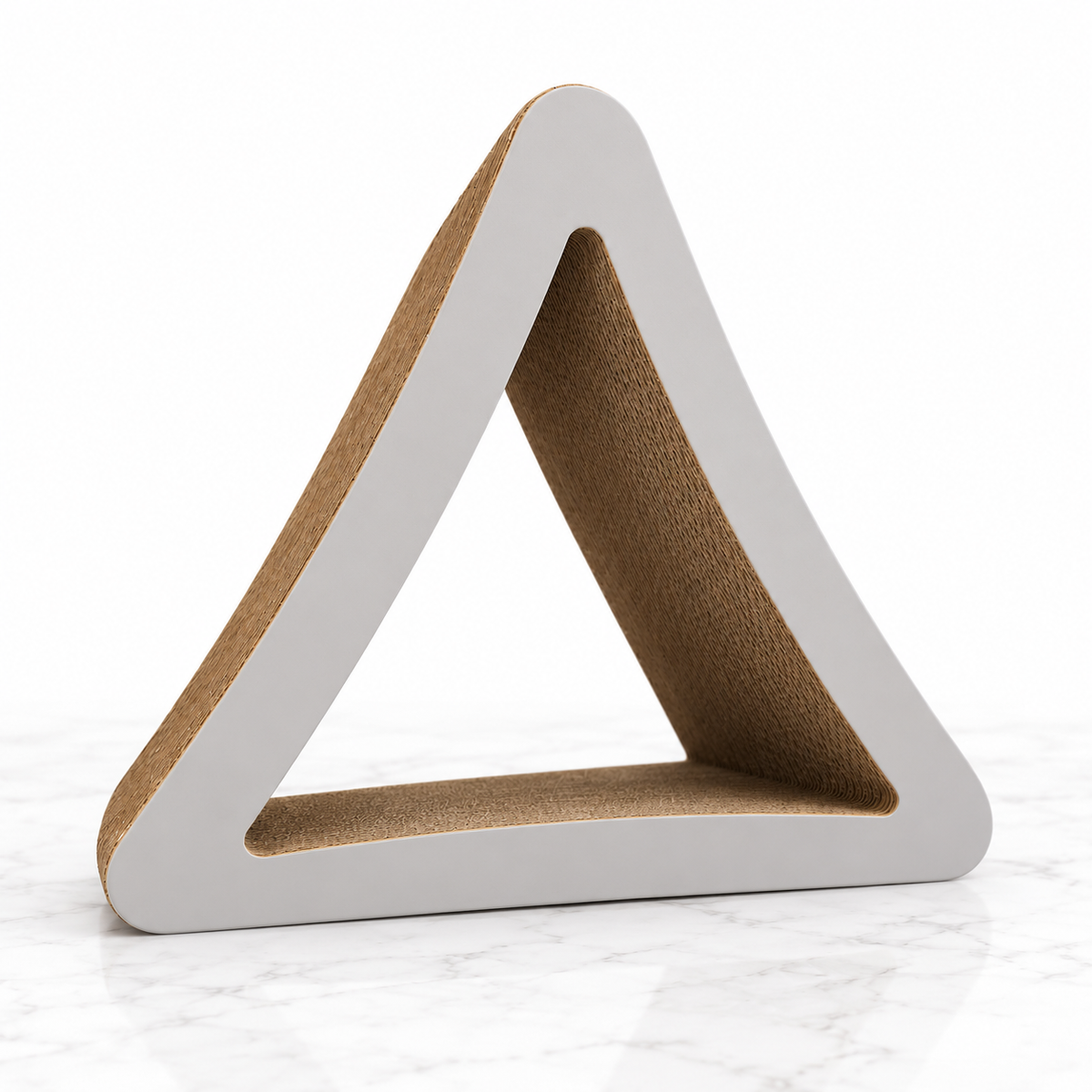 PetFusion 3-Sided Vertical Cat Scratching Post — WARM GRAY / STANDARD — product hero
