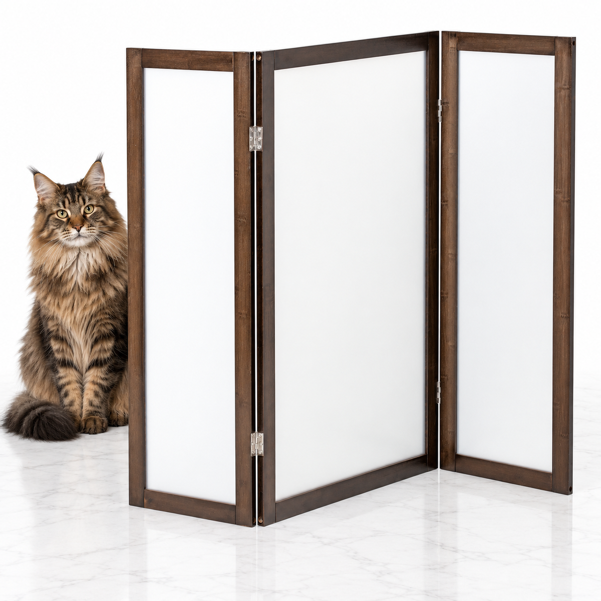PetFusion Modest Privacy Screen, Brown — maine coon brown