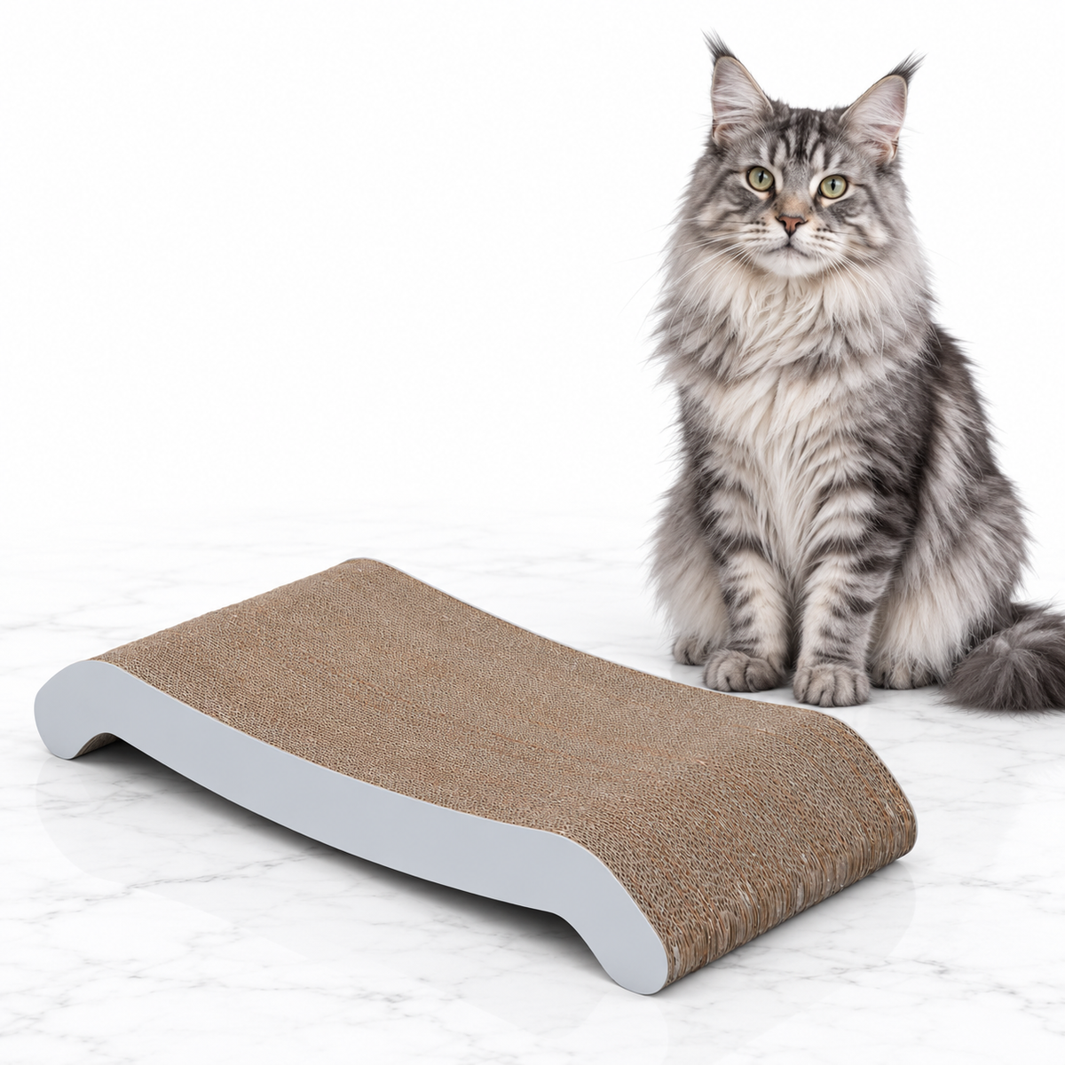 PetFusion Cat Scratching Flip Pad, Brown, Standard — maine coon silver