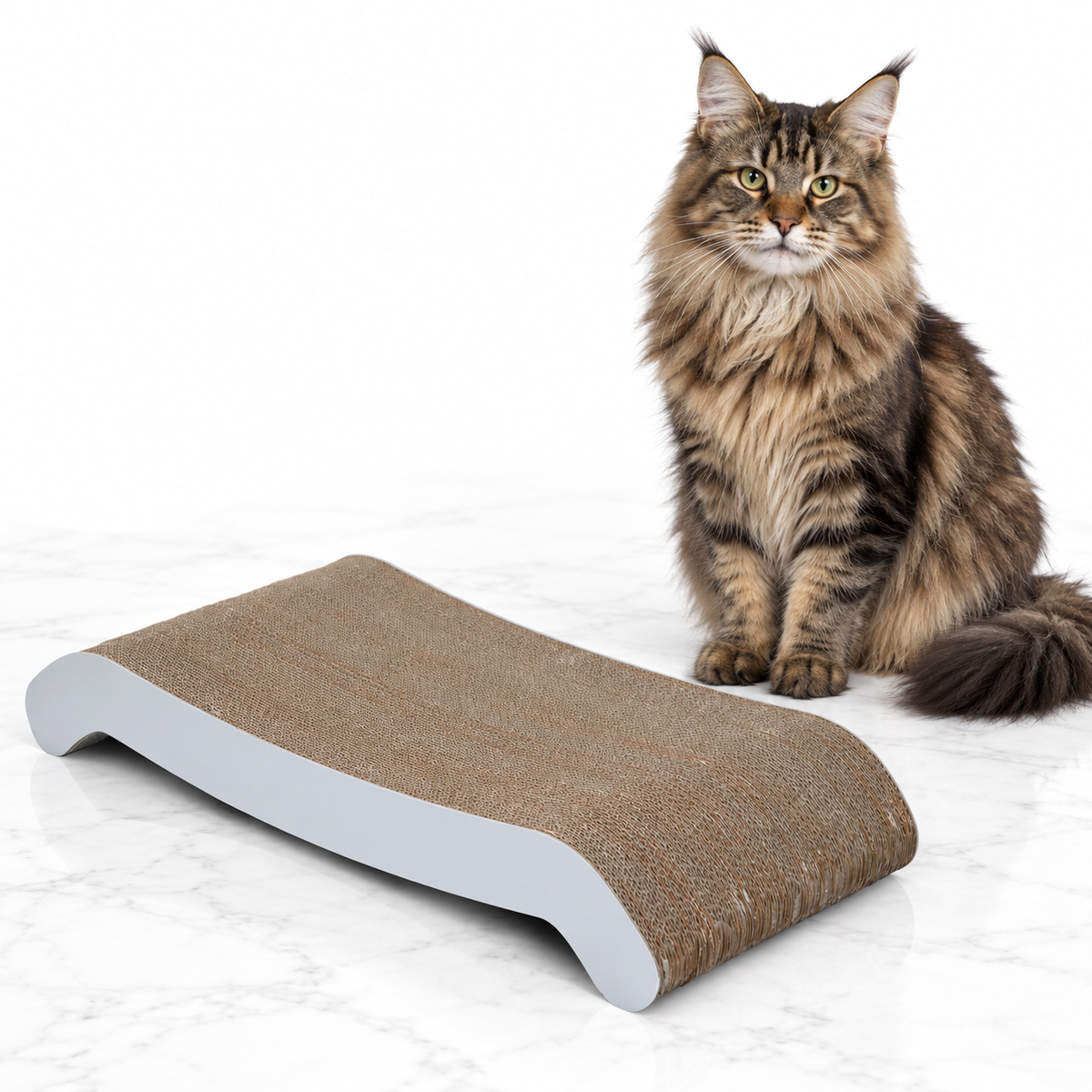 PetFusion Cat Scratching Flip Pad, Brown, Standard — maine coon brown