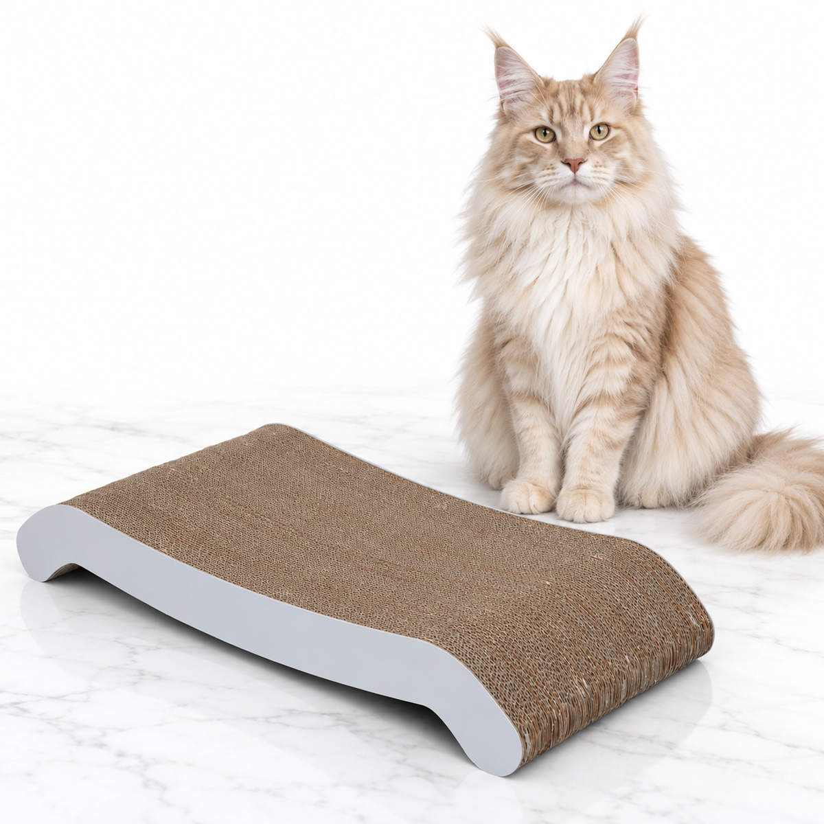 PetFusion Cat Scratching Flip Pad, Brown, Standard — maine coon cream