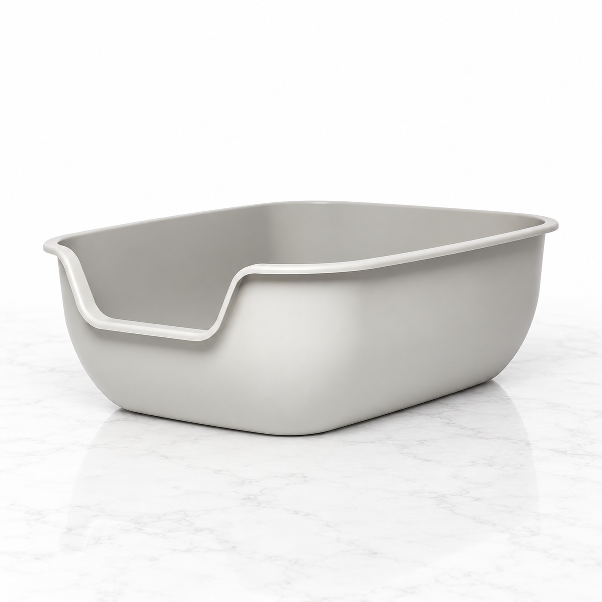 PetFusion BetterBox, Gray, Single Litter Box — hero marble