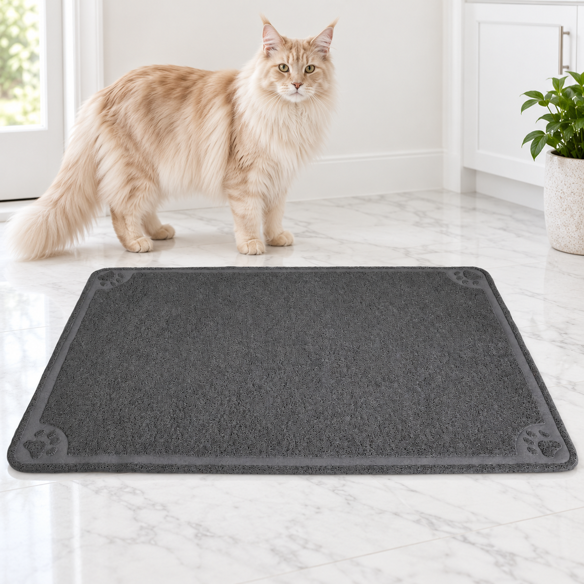 Petmate Extra Large Litter Catcher Mat, Stone — maine coon cream