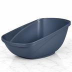 Petmate Hi-Back Open Litter Box, Blue Steel, Jumbo — hero marble