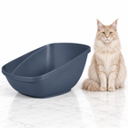 Petmate Hi-Back Open Litter Box, Blue Steel, Jumbo — maine coon cream