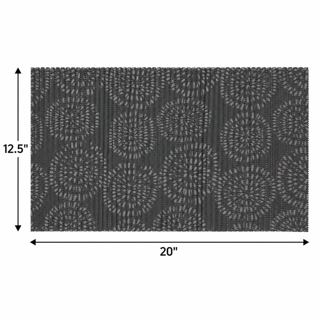 Petmate Ribbed Foam Feeding Mat, Assorted Colours, Gray Sample — dimensions inches