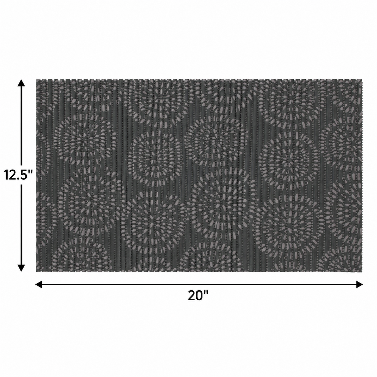 Petmate Ribbed Foam Feeding Mat, Assorted Colours, Gray Sample — dimensions inches