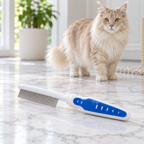 JW Gripsoft Cat Comb — maine coon cream