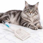 Arm & Hammer Deluxe 2-in-1 Litter Scoop, Pearl White — maine coon silver
