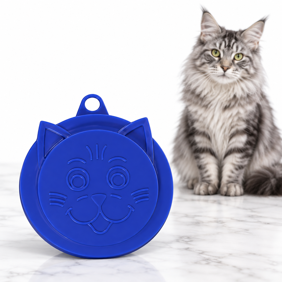 Petmate Kitty Kaps Can Topper, Blue — maine coon silver