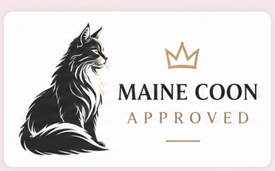 Maine Coon Approved — fictional Giant Paws badge concept