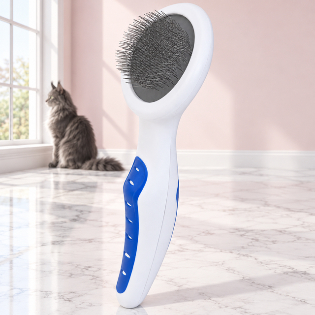 Cat Slicker Brush with Comfort Grip – The Silken Sweep