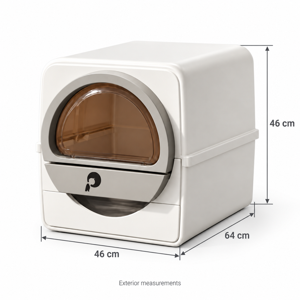 The Dome listed exterior dimensions with arrows: 46 cm wide, 64 cm deep and 46 cm high