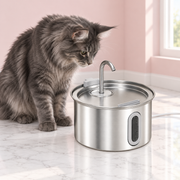 Large Cat Water Fountain 2.5L – Stainless Steel