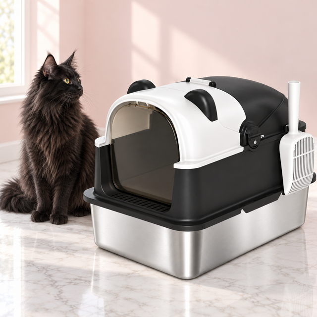 Maine Coon XL Enclosed Litter Box 60 cm – The Panda House