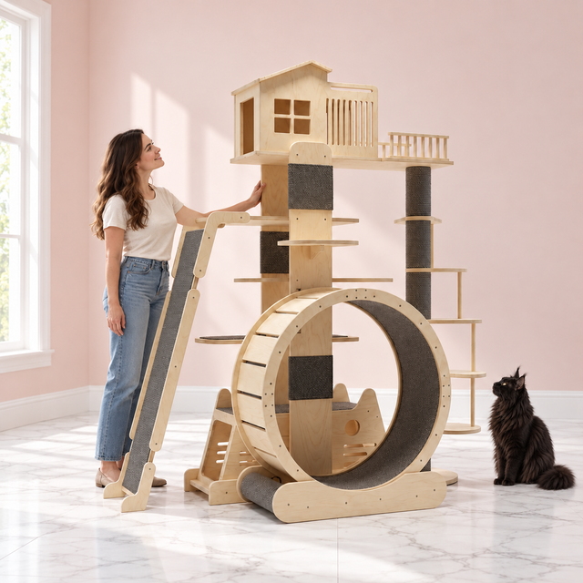 Maine Coon Cat Tree 196.9 cm – The Highland Retreat