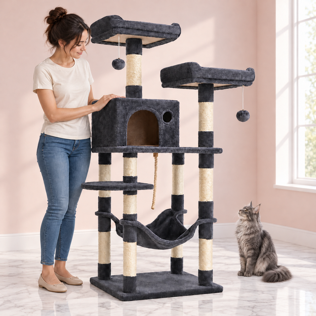 Cat Tree 143 cm – The Misty Perch